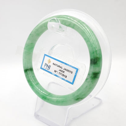 Yingmart 55mm PNJ Certified Genuine Green Natural Jadeite Jade Bangle Bracelet, Real Gemstone, Vintage Jewelry, Accessories