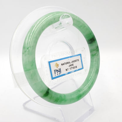 Yingmart 55mm PNJ Certified Genuine Green Natural Jadeite Jade Bangle Bracelet, Real Gemstone, Vintage Jewelry, Accessories