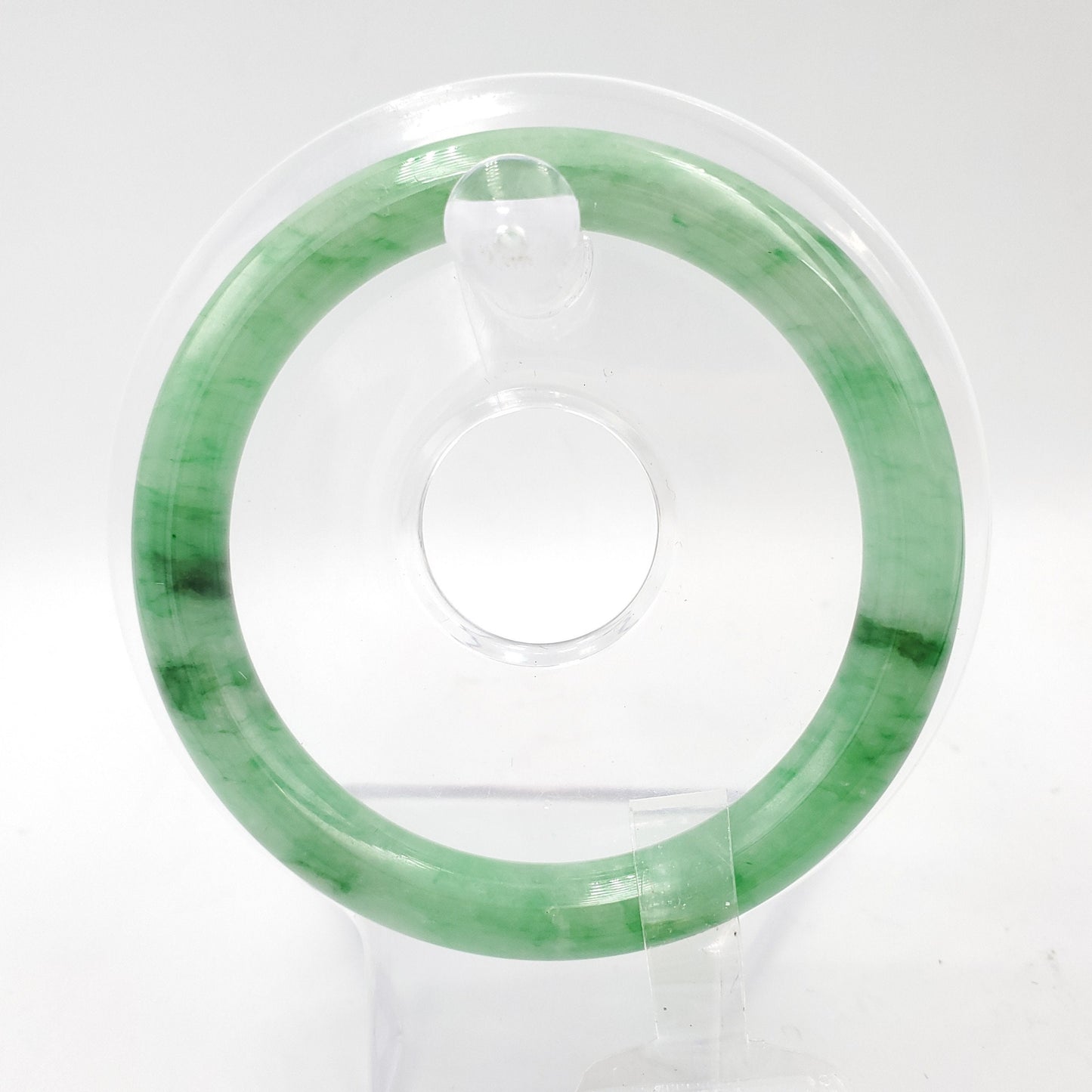 Yingmart 55mm PNJ Certified Genuine Green Natural Jadeite Jade Bangle Bracelet, Real Gemstone, Vintage Jewelry, Accessories