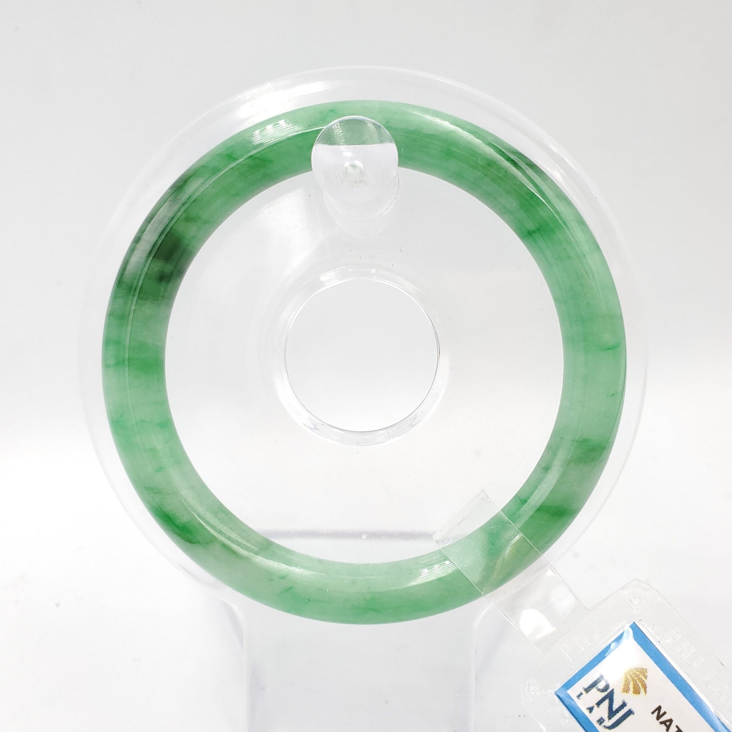 Yingmart 54mm PNJ171814 Certified Genuine Green Natural Jadeite Jade Bangle Bracelet, Real Gemstone, Vintage Jewelry, Accessories