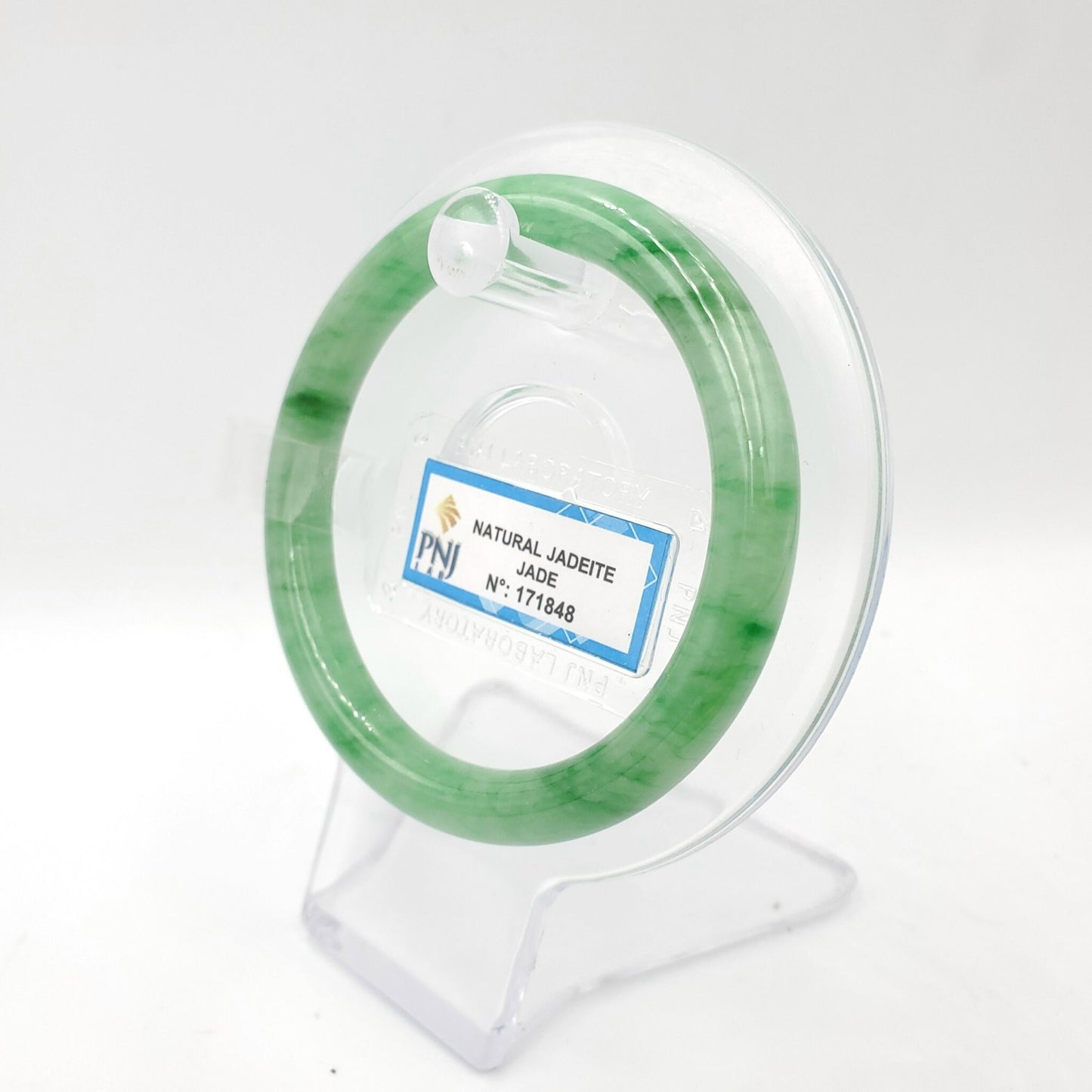 Yingmart 54mm PNJ171848 Certified Genuine Green Natural Jadeite Jade Bangle Bracelet, Real Gemstone, Vintage Jewelry, Accessories