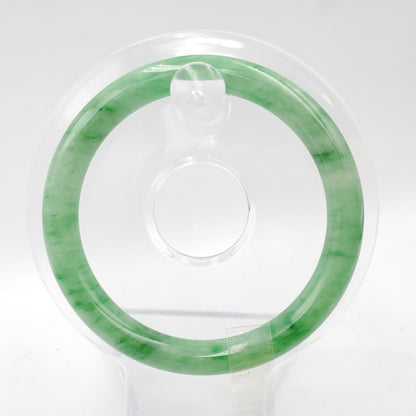 Yingmart 54mm PNJ171848 Certified Genuine Green Natural Jadeite Jade Bangle Bracelet, Real Gemstone, Vintage Jewelry, Accessories