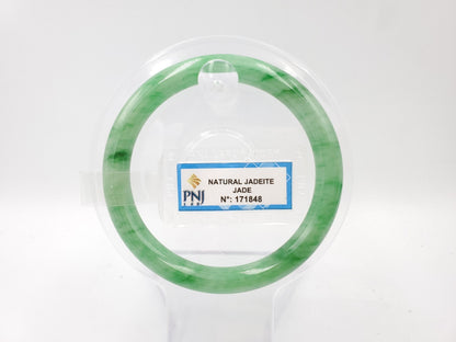 Yingmart 54mm PNJ171848 Certified Genuine Green Natural Jadeite Jade Bangle Bracelet, Real Gemstone, Vintage Jewelry, Accessories