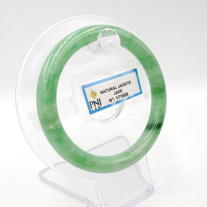 Yingmart 54mm PNJ171806 Certified Genuine Green Natural Jadeite Jade Bangle Bracelet, Real Gemstone, Vintage Jewelry, Accessories