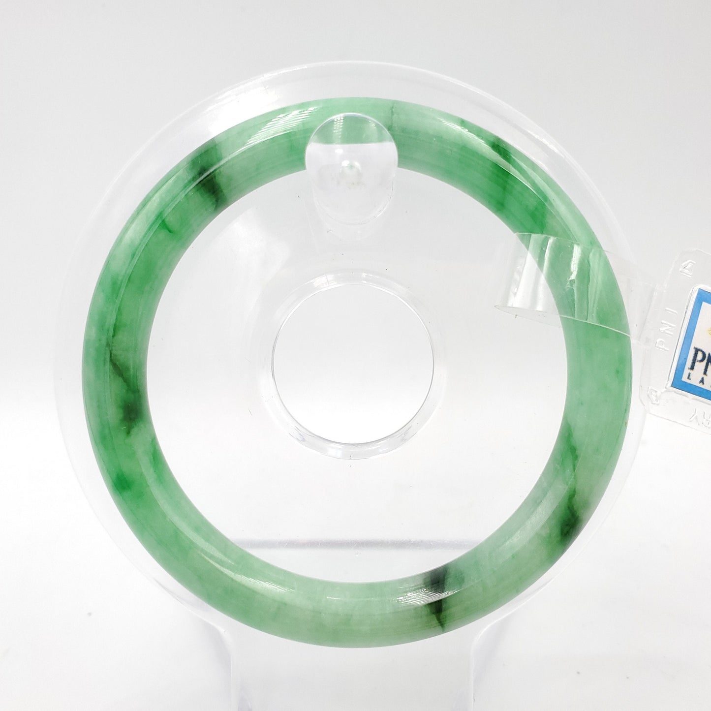 Yingmart 54mm PNJ Certified Genuine Green Natural Jadeite Jade Bangle Bracelet, Real Gemstone, Vintage Jewelry, Accessories