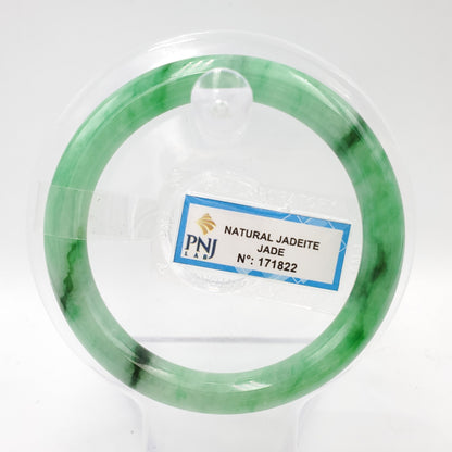 Yingmart 54mm PNJ Certified Genuine Green Natural Jadeite Jade Bangle Bracelet, Real Gemstone, Vintage Jewelry, Accessories