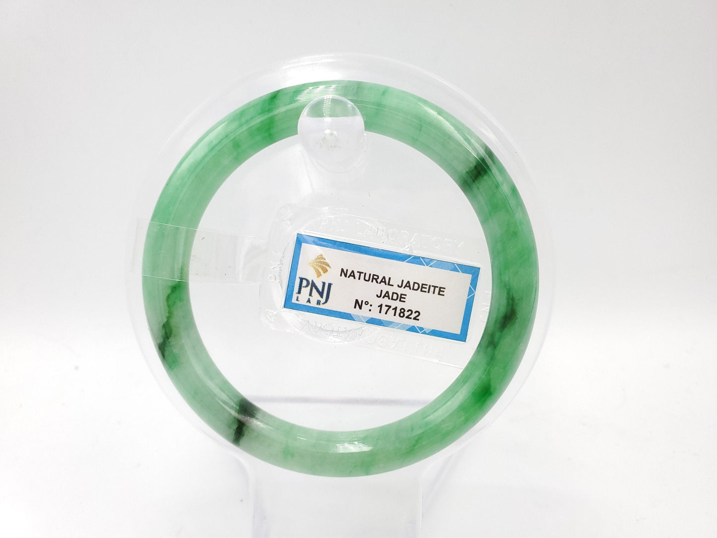 Yingmart 54mm PNJ Certified Genuine Green Natural Jadeite Jade Bangle Bracelet, Real Gemstone, Vintage Jewelry, Accessories