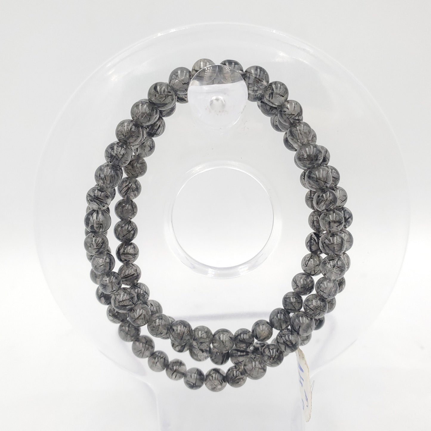 Yingmart Black Rutilated Quartz Chain/Beaded Bracelet, Real Gemstone, Vintage Jewelry, Accessories, Gift for her