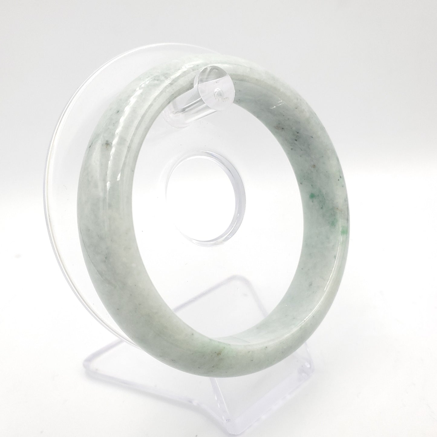 Yingmart 61mm Certified Genuine Natural Jadeite Jade Bangle Bracelet, Real Gemstone, Vintage Jewelry, Accessories