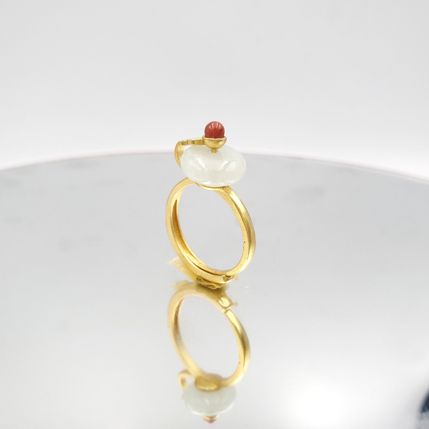 Yingmart RSJ004 Gold Plated Silver Cloud Marble Ring,gemstone, jewelrydesigner,green jade, gemstone lover, gemstone jewellery