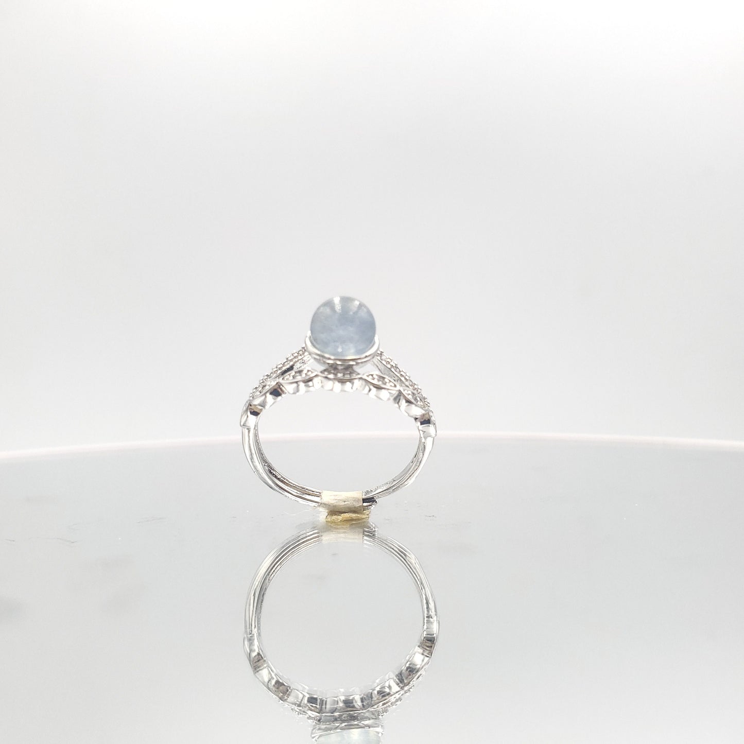 Yingmart RSMS001 Crown Shade Moonstone Sterling Silver S925 Rings ,gemstone, jewelrydesigner,green jade, gemstone lover, gemstone jewellery