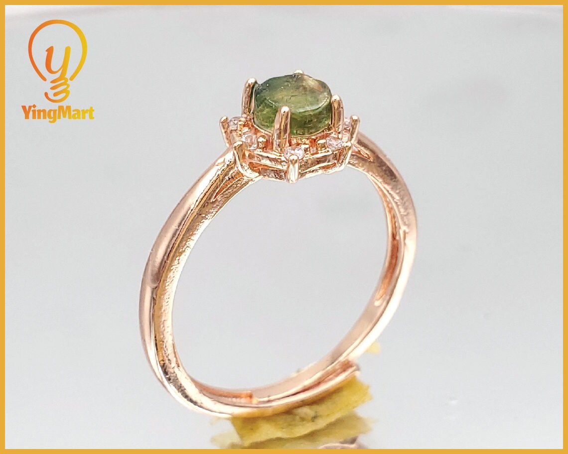 Yingmart Tourmaline Silver Ring, gemstone, jewelrydesigner,green jade, gemstone lover, gemstone jewellery