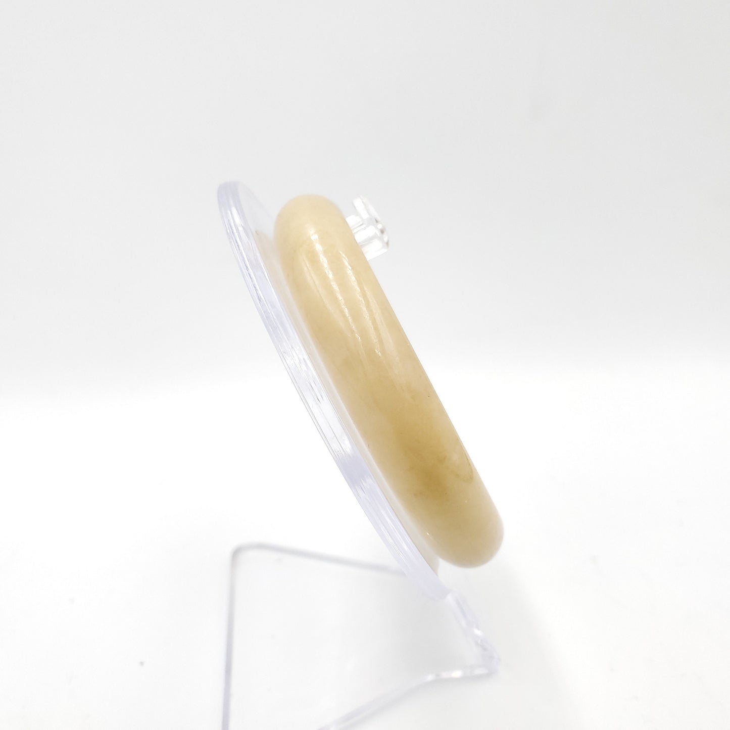 Yingmart 58mm 70BJY58007 Genuine Burmese Jade A Yellow Jaideite Bangle Bracelet, Vintage Jewelry, Accessories