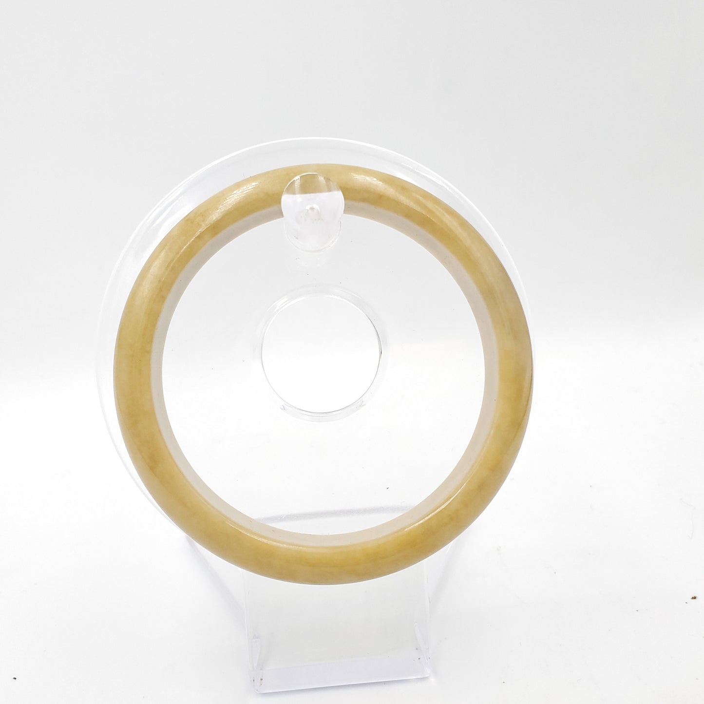 Yingmart 58mm 70BJY58008 Genuine Burmese Jade A Yellow Jaideite Bangle Bracelet, Vintage Jewelry, Accessories