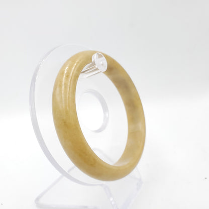 Yingmart 58mm 70BJY58008 Genuine Burmese Jade A Yellow Jaideite Bangle Bracelet, Vintage Jewelry, Accessories