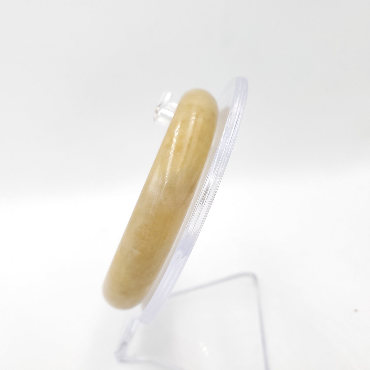 Yingmart 58mm 70BJY58008 Genuine Burmese Jade A Yellow Jaideite Bangle Bracelet, Vintage Jewelry, Accessories