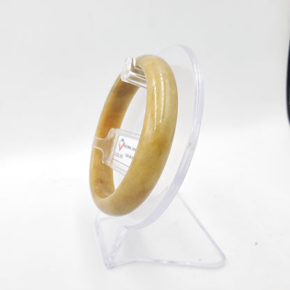 Yingmart 58mm 70BJY58009 Genuine Burmese Jade A Yellow Jaideite Bangle Bracelet, Vintage Jewelry, Accessories