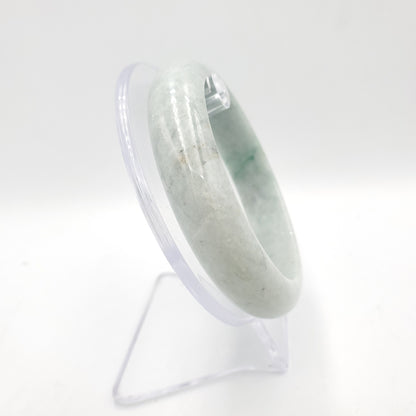 Yingmart 60mm 14BJLG60017 Genuine Burmese Jade A Light Green Jaideite Bangle Bracelet, Vintage Jewelry, Accessories