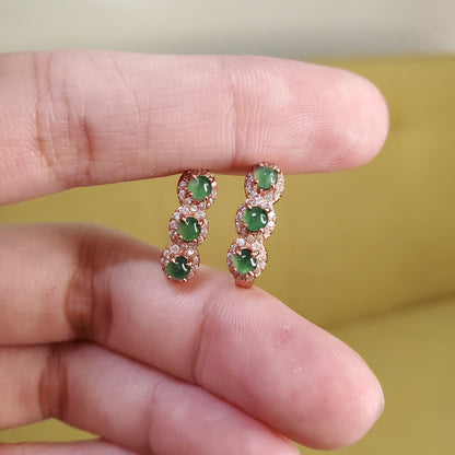 Yingmart Certified Genuine Icy Green Burmese Type A Jadeite Jade Gemstone Earrings Made With 925 Sterling Silver earrings, Gift for Women