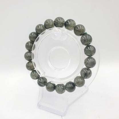 Yingmart 6mm to 13mm Natural Green Rutilated Quartz Chain/Beaded Bracelet, Real Gemstone, Vintage Jewelry, Accessories, Gift for her