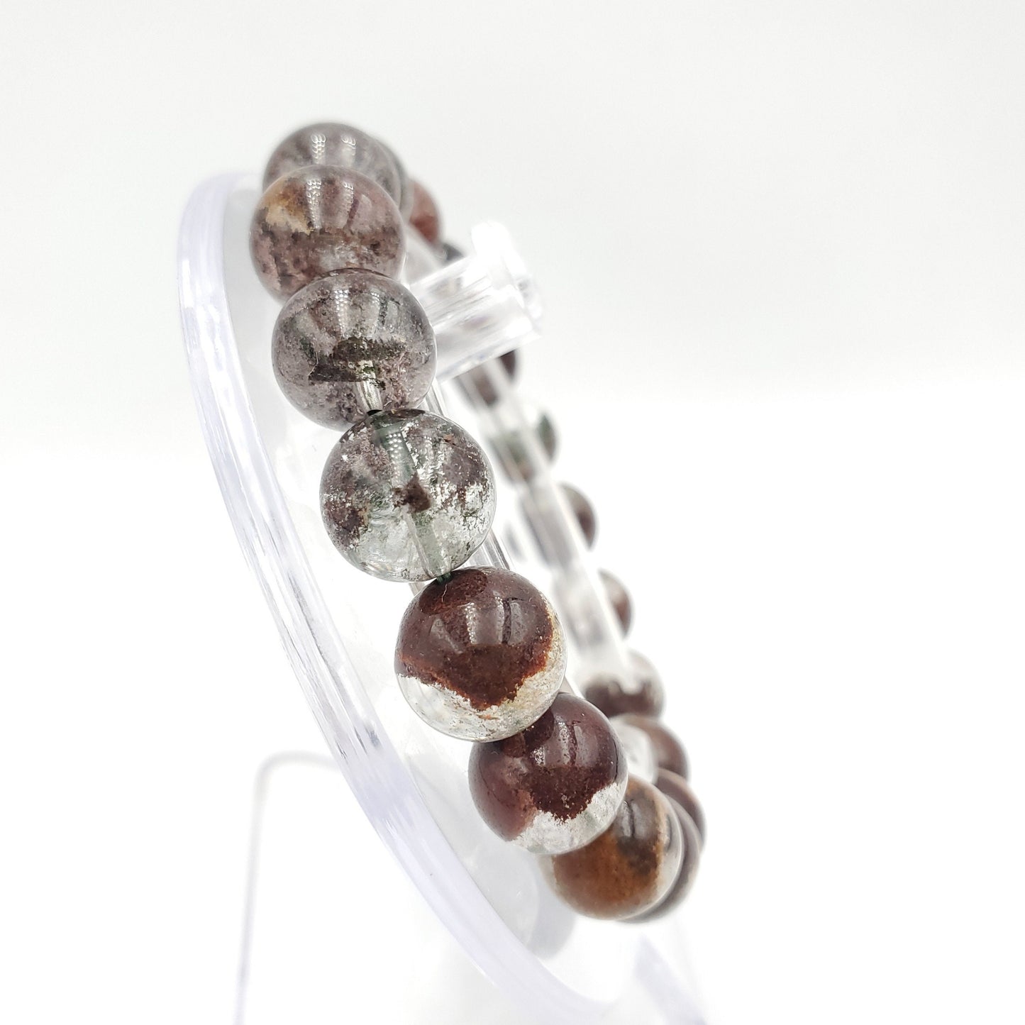 Yingmart Ghost Quartz Brown Bracelets, Real Gemstone Bracelet, Crystal Bracelet, Vintage Jewelry Gifts for Women, Mothers day