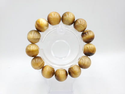 Yingmart 11 mm to 16mm Tiger's eye Yellow Quartz Bracelets, Real Gemstone Bracelet, Crystal Bracelet, Vintage Jewelry Gifts for Women