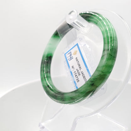Yingmart 51mm PNJ174735 Certified Natural Light Green Jade Jadeite Bangle  Bracelets, Real Gemstone Bracelet, Vintage Jewelry