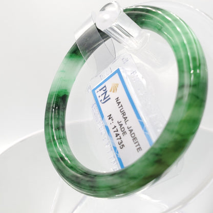Yingmart 51mm PNJ174735 Certified Natural Light Green Jade Jadeite Bangle  Bracelets, Real Gemstone Bracelet, Vintage Jewelry