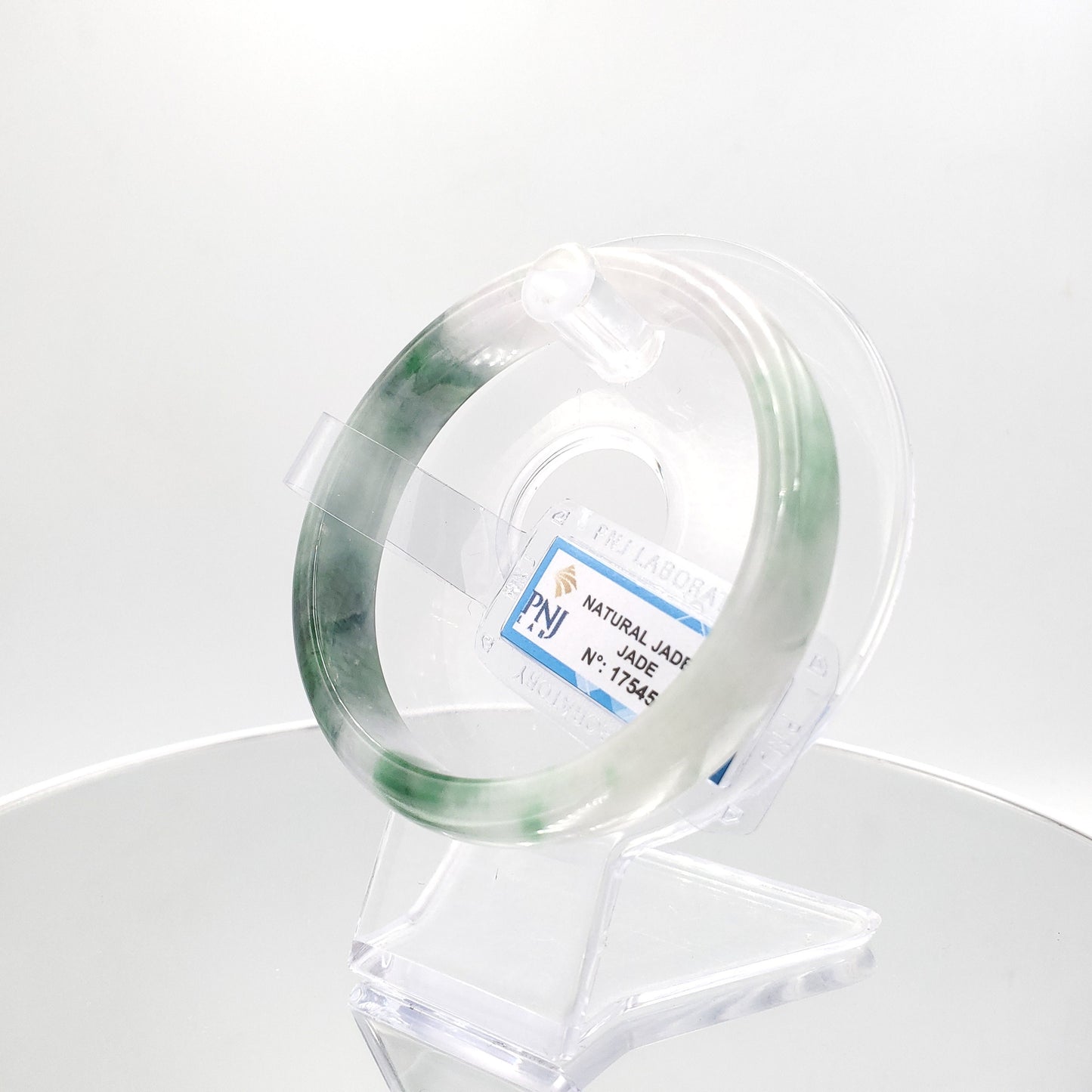 Yingmart 60mm Certified Natural Green White To Green. Purplish White. Grey Jade Bangle Bracelet, Real Gemstone Bracelet, Vintage Jewelry