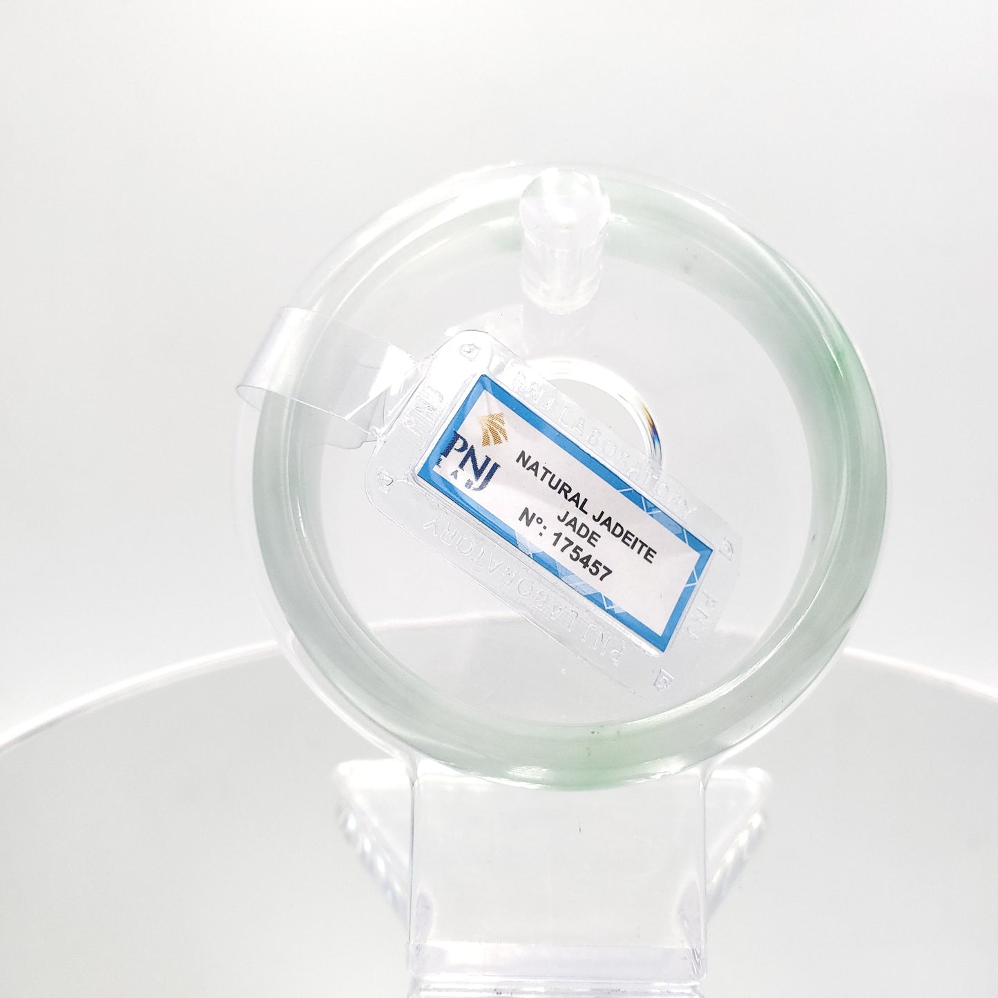 Yingmart 58mm Certified Natural Green White To Green. Grey White Jade Bangle Bracelet, Real Gemstone Bracelet,Vintage Jewelry