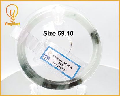 Yingmart 59mm Certified Natural grey green, purplish white, black brown spots jadeite jade bangle, Real Gemstone Bracelet,Vintage Jewelry