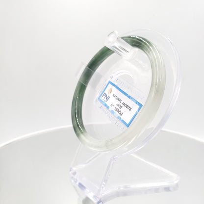 Yingmart 59mm PNJ180432 Certified Natural Dark Yellowish Green. GRey White jade bangle Bracelet,Real Gemstone Bracelet,Vintage Jewelry