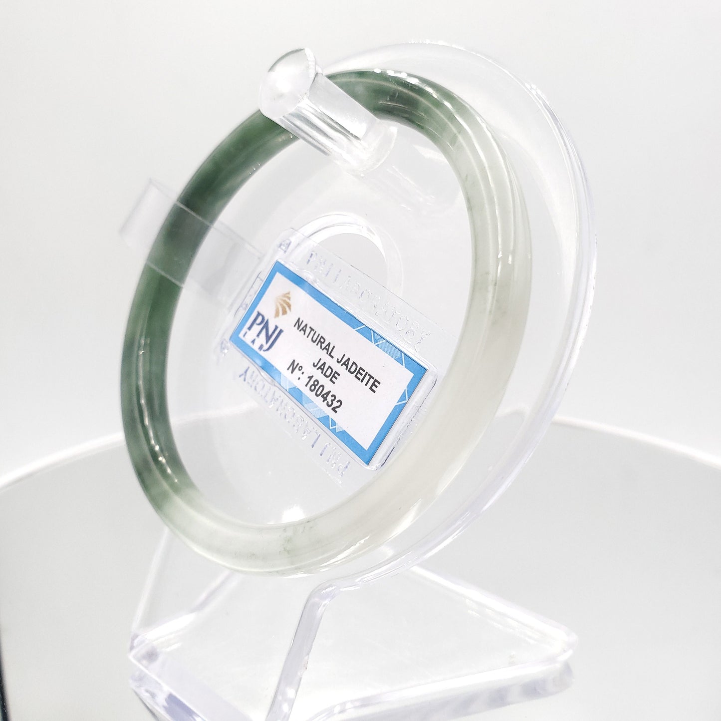 Yingmart 59mm PNJ180432 Certified Natural Dark Yellowish Green. GRey White jade bangle Bracelet,Real Gemstone Bracelet,Vintage Jewelry