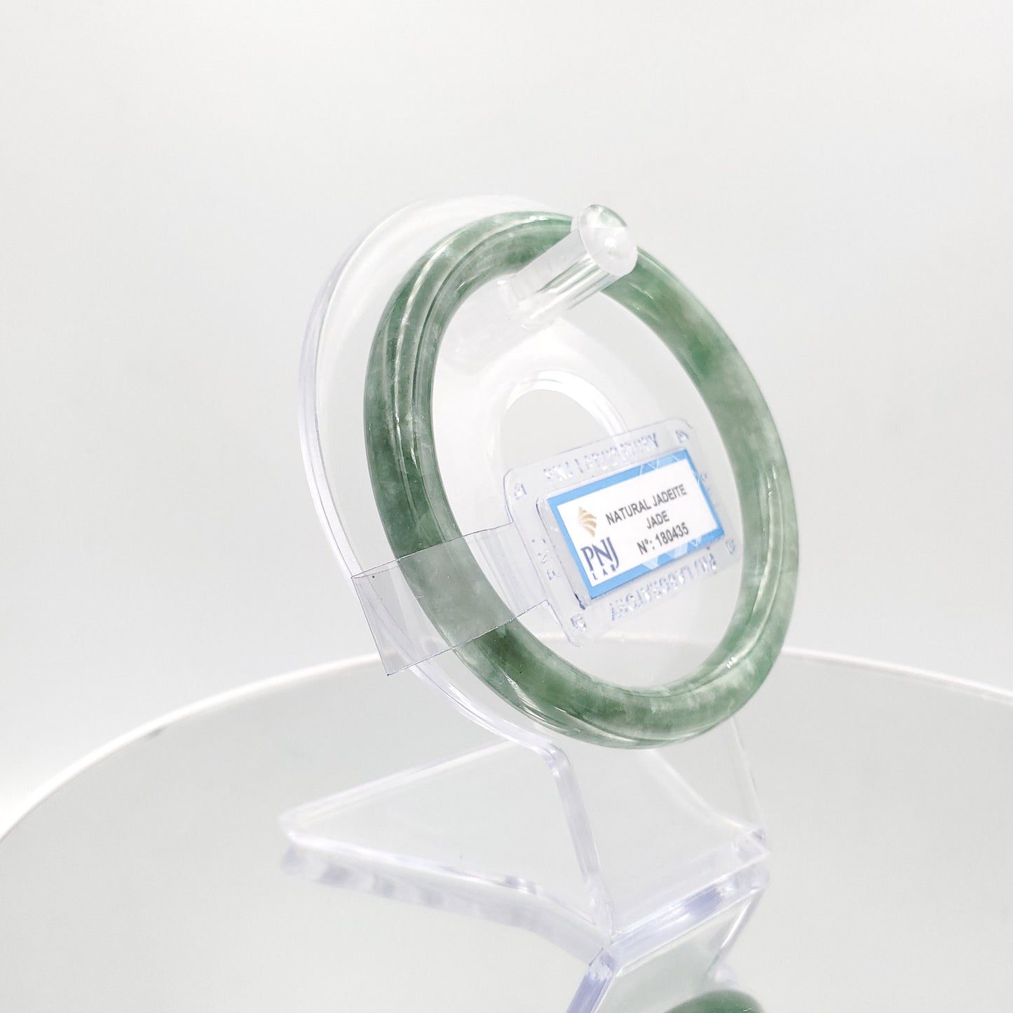 Yingmart 59mm PNJ180435 Certified Natural Greyish green, grey white jadeite jade bangle Bracelet, Real Gemstone Bracelet, Vintage Jewelry