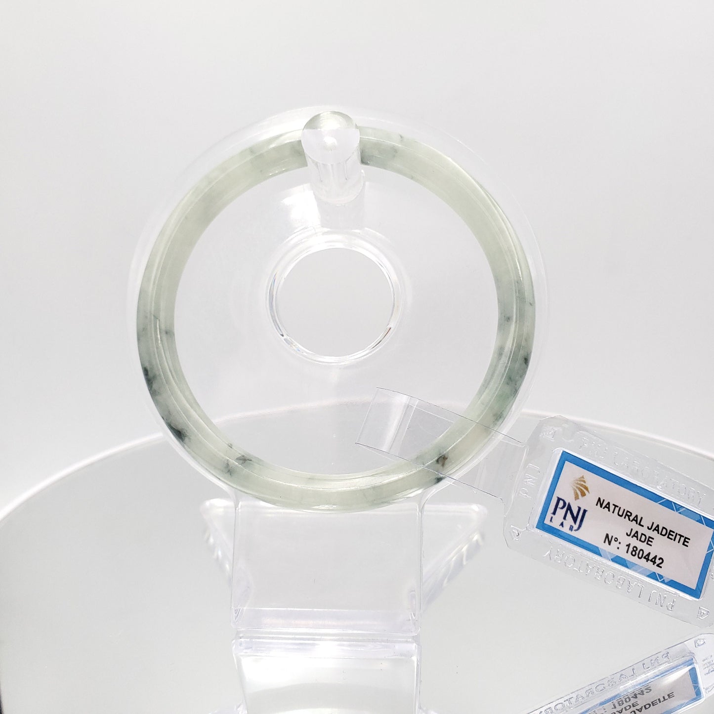 Yingmart 60mm PNJ180442 Certified Natural yellow Green White. Grey White. Black spots jadeite jade bangle, Real Gemstone Bracelet, Vintage