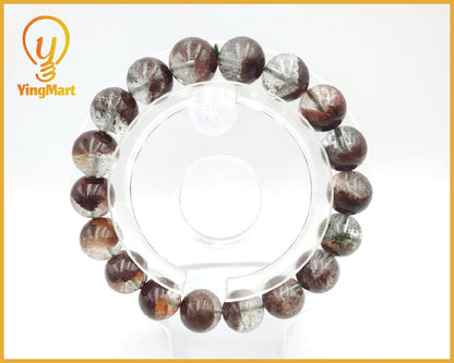 Yingmart Ghost Quartz Brown Bracelets, Real Gemstone Bracelet, Crystal Bracelet, Vintage Jewelry Gifts for Women, Mothers day