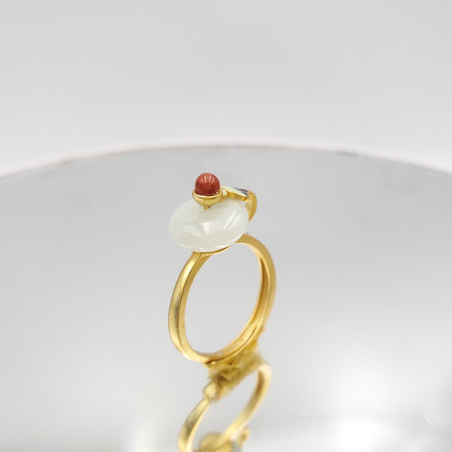 Yingmart RSJ004 Gold Plated Silver Cloud Marble Ring,gemstone, jewelrydesigner,green jade, gemstone lover, gemstone jewellery