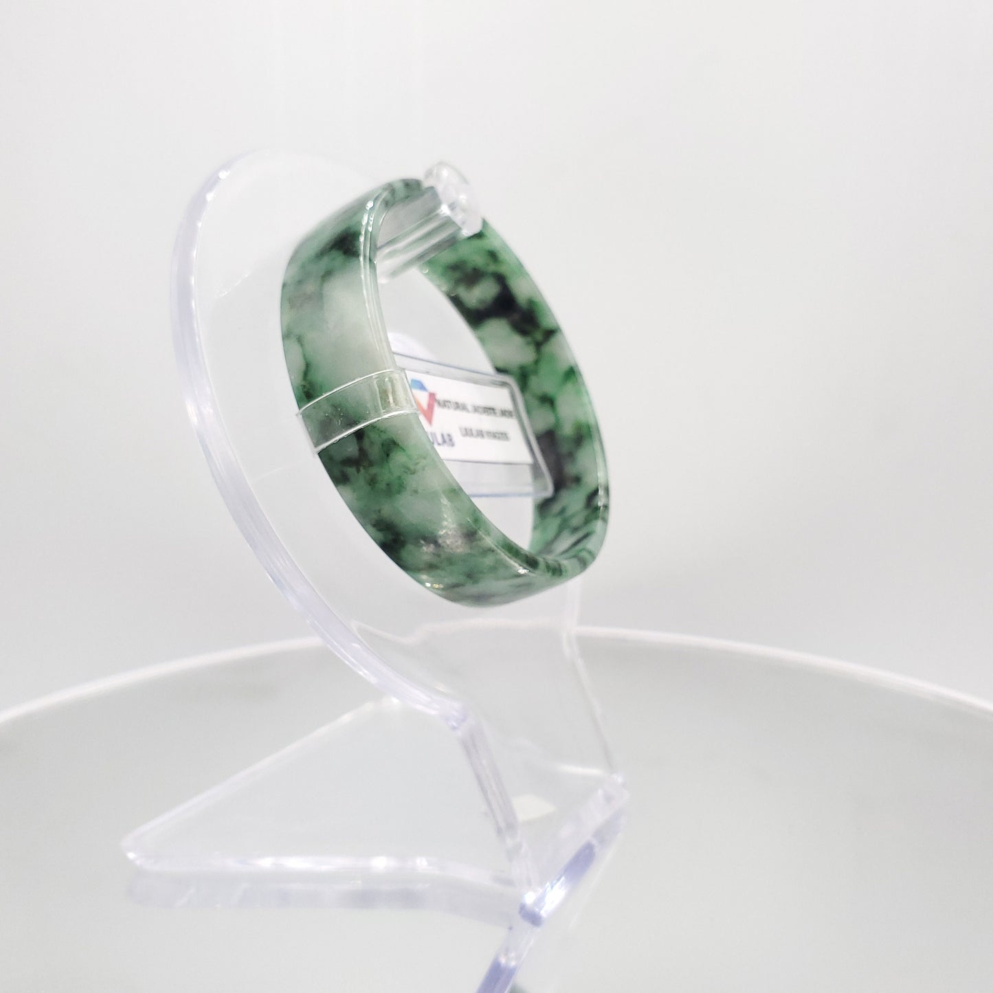 Yingmart 50mm Genuine Rare Green Floating Dark Green Floral Veins Burmese Jade A Bangle Bracelet,Vintage Jewelry,jade jewelry,Accessories