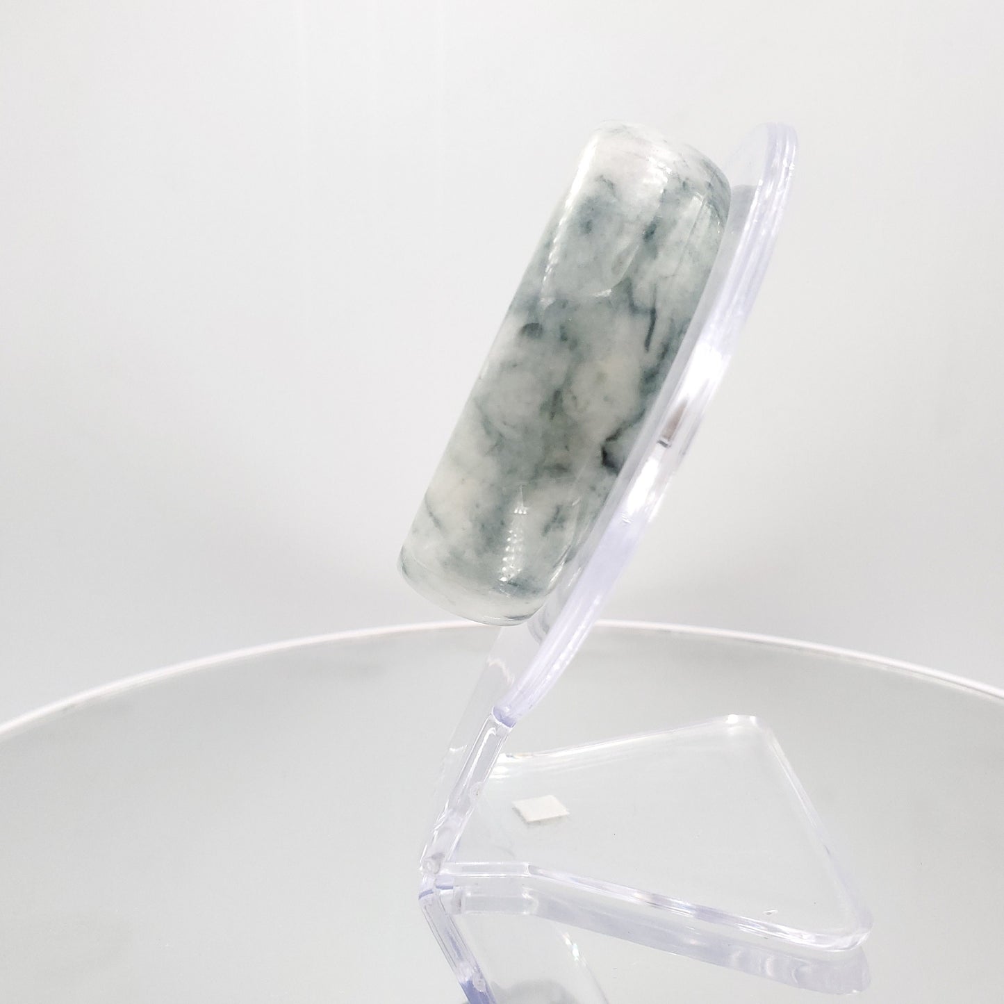 Yingmart 54mm Genuine Rare White Floating Blue Floral Veins Burmese Jade A Bangle Bracelet, Vintage Jewelry, jade jewelry, Accessories