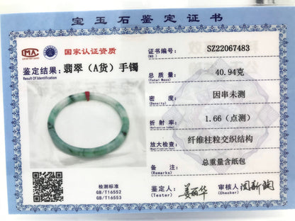 Yingmart 56mm Certified Grade A Jade Light Green & Green, Natural Jadeite Bracelet, Vintage Jewelry, jade jewelry, Accessories