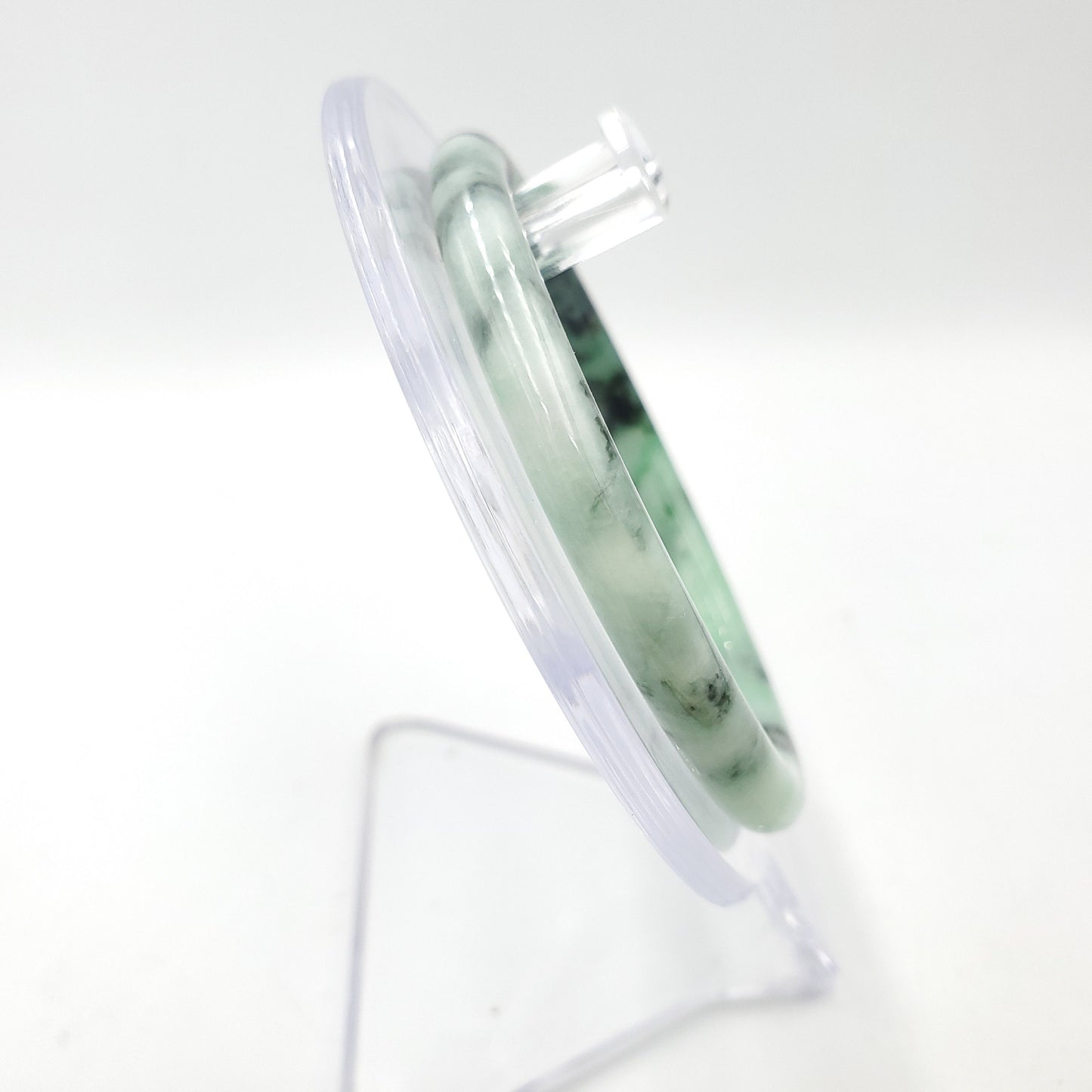 Yingmart 56mm SZ22067484 Certified Grade A Jade Light Green & Green, Natural Jadeite Bracelet, Vintage Jewelry, jade jewelry, Accessories