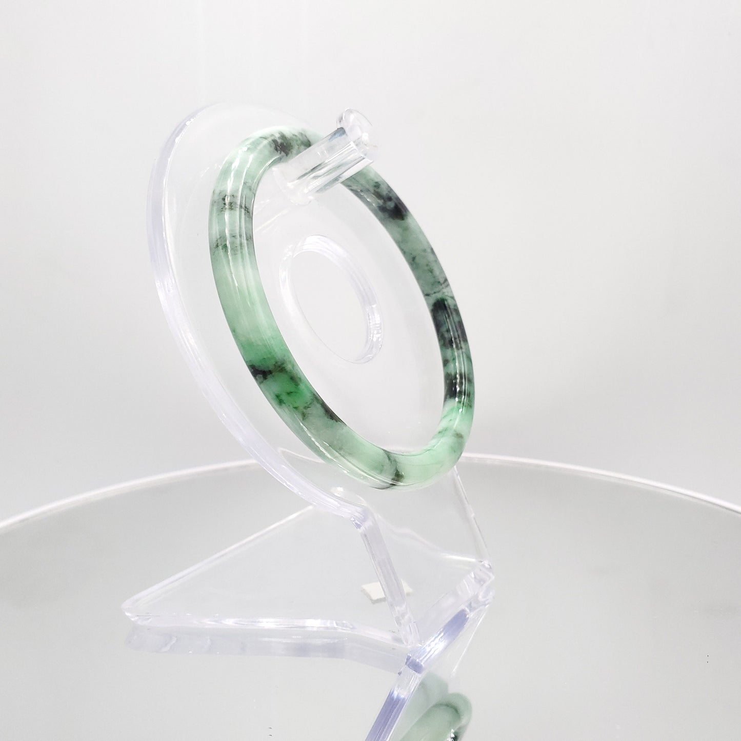 Yingmart 56mm SZ22067484 Certified Grade A Jade Light Green & Green, Natural Jadeite Bracelet, Vintage Jewelry, jade jewelry, Accessories