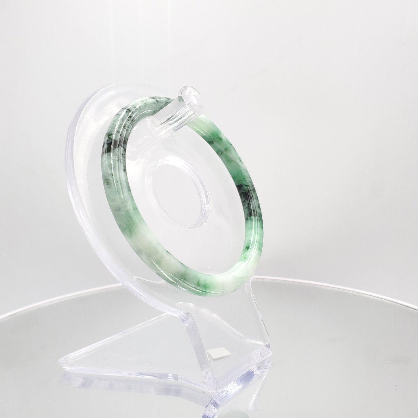 Yingmart 55mm SZ22067486 Certified Grade A Jade Light Green & Green, Natural Jadeite Bracelet, Vintage Jewelry, jade jewelry, Accessories