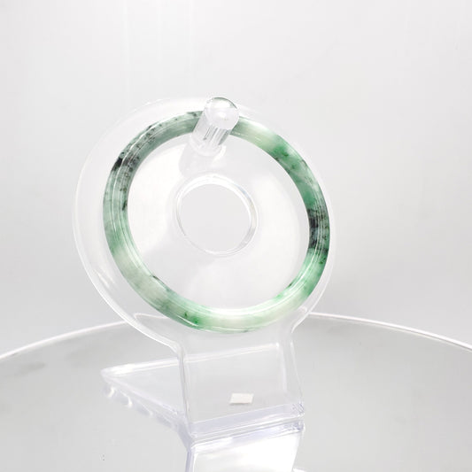 Yingmart 55mm SZ22067486 Certified Grade A Jade Light Green & Green, Natural Jadeite Bracelet, Vintage Jewelry, jade jewelry, Accessories