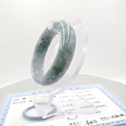 Yingmart 53mm SZ22074631 Blue Green Genuine Burmese Jade A Jaideite Jade Bangle, Vintage Jewelry, jade jewelry, Accessories