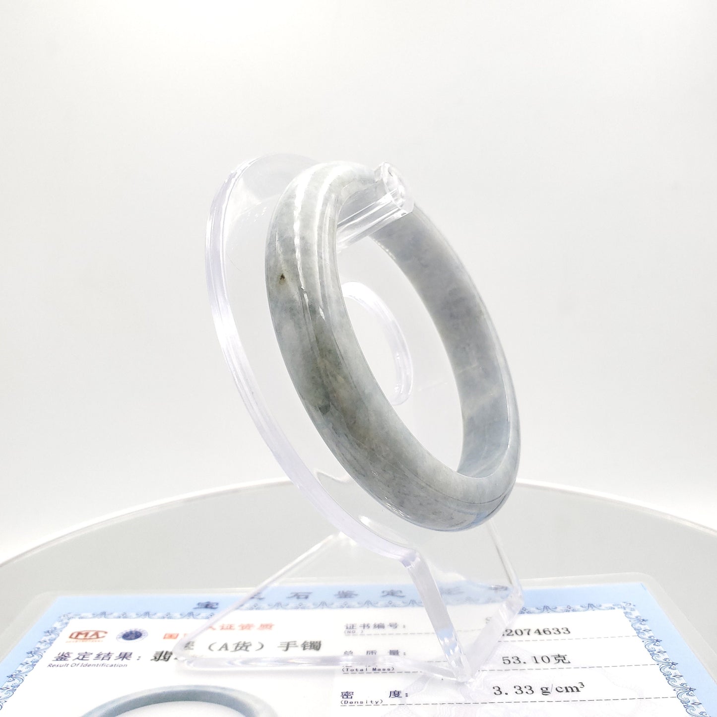 Yingmart 56mm  Light Purple Blue Shade Genuine Burmese Jade A Jaideite Jade Bangle, Vintage Jewelry, jade jewelry, Accessories