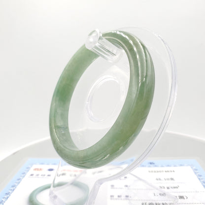 Yingmart 53mm SZ22074634 Vintage Green Genuine Burmese Jade A Jaideite Jade Bangle, Vintage Jewelry, jade jewelry, Accessories