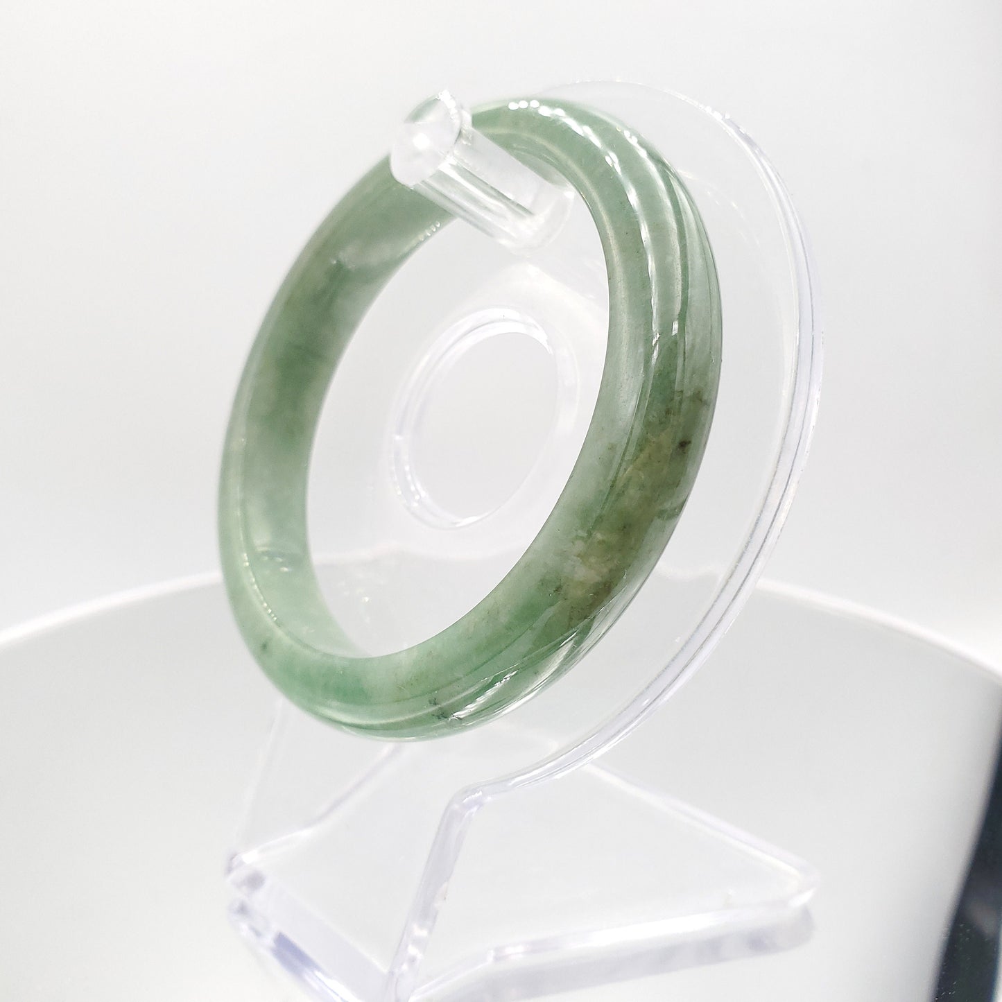 Yingmart 53mm SZ22074634 Vintage Green Genuine Burmese Jade A Jaideite Jade Bangle, Vintage Jewelry, jade jewelry, Accessories