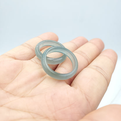 Yingmart Vip Icy Blue Ring, 100% Natural Green Jade Ring, Real Gemstone Ring, Vintage Jewelry