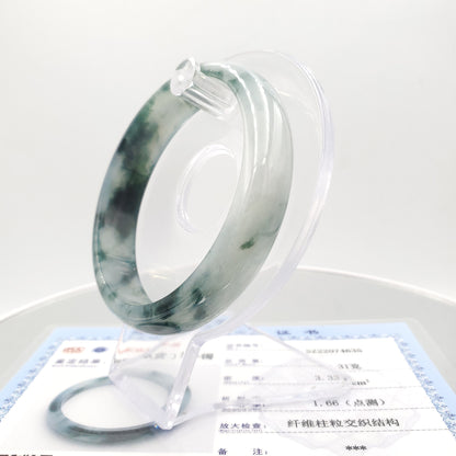 Yingmart 59mm  SZ22074635 VIP Deep Blue Veins Genuine Burmese Jade A Jaideite Jade Bangle, Vintage Jewelry, jade jewelry, Accessories